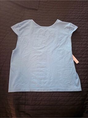 Wild Fable Sky Blue Seamless Cap Sleeve Top Stretch Tee
